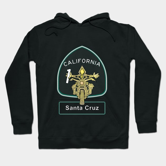 Santa Cruz Motorcycle Touring on California Pacific Coast Highway Hoodie by The Witness